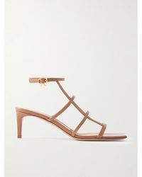 Gianvito Rossi - 55 Glossed-Leather Sandals - Lyst