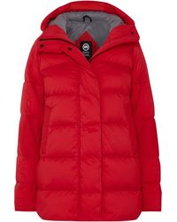 Canada Goose Alliston Hooded Quilted Shell Down Jacket - Red