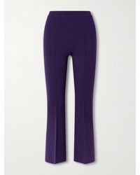 High Sport - Kick Cropped Wool-Blend Flared Pants - Lyst