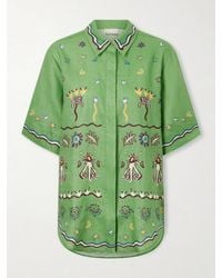 ALÉMAIS - Sun Dancer Printed Linen Shirt - Lyst
