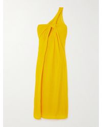 Chloé - Asymmetric Knotted Pleated Wool Gown - Lyst