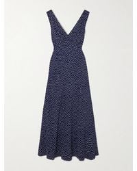 RIXO London - Sandrine Midikleid Aus Crêpe Mit Polka-Dots - Lyst