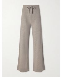 LeKasha - Suria Ribbed Organic Cashmere Wide-Leg Pants - Lyst