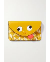 Anya Hindmarch I Am A Plastic Bag Leather And And Printed Recycled Coated-canvas Cardholder - Multicolour