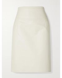 Givenchy - Cutout Embossed Leather Skirt - Lyst