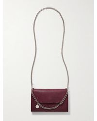 Stella McCartney - Sac Porté Épaule En Matière Végétarienne Brossée À Chaîne Falabella Mini - Lyst