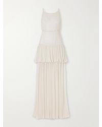 LIBEROWE - Nina Tiered Silk-Chiffon Maxi Dress - Lyst