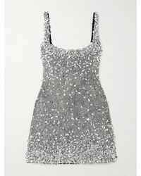 Clio Peppiatt - Midas Embellished Stretch-Tulle Mini Dress - Lyst