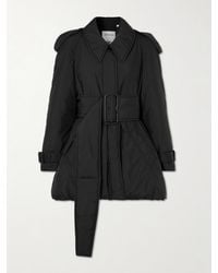 Burberry - Mantel Aus Wattiertem Shell Mit Gürtel - Lyst