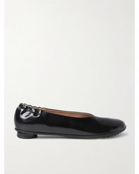 Bottega Veneta - Atomic Ballerina Glossed-Leather Ballet Flats - Lyst