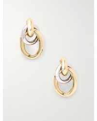 Joolz by Martha Calvo - Two Tone Ami And Rhodium-Plated Earrings - Lyst