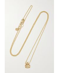 Sydney Evan Small Ladybug 14-karat Gold, Ruby And Diamond Necklace - Metallic
