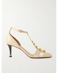Chloé - Cleiat Embellished Leather Pumps - Lyst
