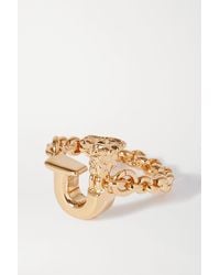 Chloé Alphabet Gold-tone Ring - Metallic