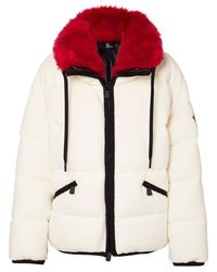 3 MONCLER GRENOBLE Doudoune De Ski Oversize En Polaire, Duvet Et Fourrure Synthétique - Blanc