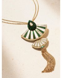 L'Atelier Nawbar - Statement Bond Street Fan Kette Aus 18 Karat Mit Mehreren Steinen - Lyst