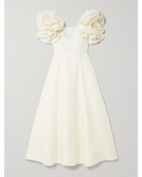 Aje. - Robe Midi En Crêpe À Perles Synthétiques Et À Volants Twyla - Lyst