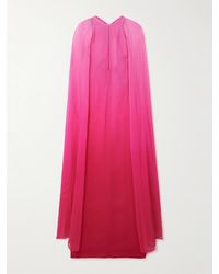Tom Ford - Cape-Effect Dégradé Silk-Crepon Gown - Lyst
