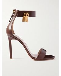 Tom Ford - Padlock Sandalen Aus Leder Mit Verzierungen - Lyst