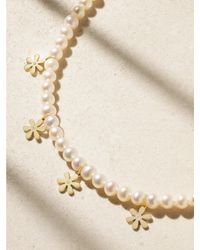 Sydney Evan - Daisy 14-Karat, Pearl And Diamond Necklace - Lyst