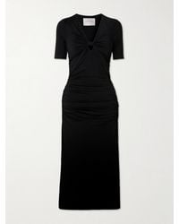 Carolina Herrera - Cutout Ruched Jersey Midi Dress - Lyst