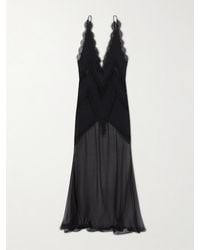 Tom Ford - Enverse Lace-Trimmed Satin Maxi Dress - Lyst