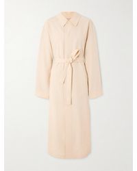 Lemaire - Belted Wool-Blend Trench Coat - Lyst