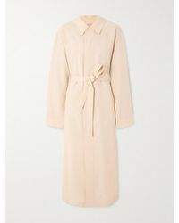 Lemaire - Belted Wool-Blend Trench Coat - Lyst