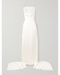 Danielle Frankel - Emerson Silk And Wool-Blend Satin Gown - Lyst