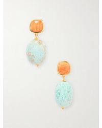 Lizzie Fortunato - Citrus Splash-Plated, Shell And Earrings - Lyst