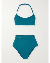 Lido - Sessantacinque Chain-Embellished Halterneck Bikini - Lyst