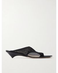 Christen - Leather-Trimmed 35 Mesh Sandals - Lyst