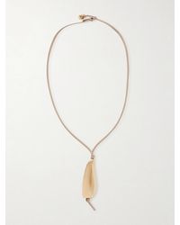 Bottega Veneta - Prisma-Tone And Leather Necklace - Lyst