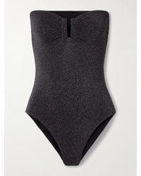 Eres - Irisée Scintillant Strapless Metallic Swimsuit - Lyst