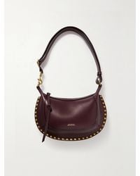 Isabel Marant - Oskan Moon Studded Leather Shoulder Bag - Lyst