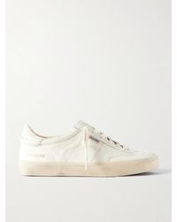 Golden Goose - Soul-Star Logo-Print Distressed Leather Sneakers - Lyst