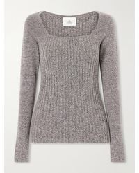 The Elder Statesman - Marl Knitted Cashmere T-Shirt - Lyst