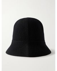 Nour Hammour - Bruno Ribbed Merino Wool And Cashmere-Blend Bucket Hat - Lyst