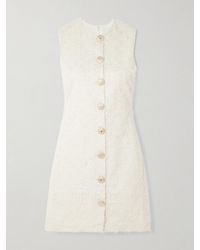 D'Estree - Camille Frayed Organic Cotton-Twill Mini Dress - Lyst