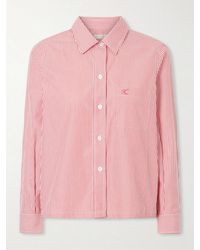 Suzie Kondi - Vella Logo-Embroidered Striped Cotton-Poplin Shirt - Lyst
