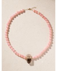 JIA JIA - 14-Karat Diamond, Opal And Smoky Quartz Beaded Necklace - Lyst