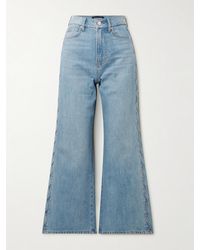 Veronica Beard - Taylor Verkürzte, Hoch Sitzende Jeans Mit Weitem Bein Und Wellenkanten - Lyst