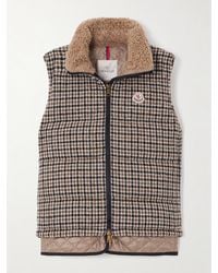 Moncler - Touvet Appliquéd Layered Quilted Checked Wool-Blend Tweed Down Vest - Lyst