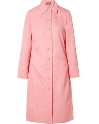 STAUD Maura Shell Trench Coat - Pink