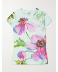 Loewe - T-Shirt Aus Jersey Aus Einer Baumwollmischung Mit Blumenprint Und Stickerei - Lyst