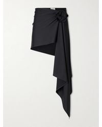 Magda Butrym - Asymmetric Floral-Appliquéd Stretch-Jersey Coverup - Lyst