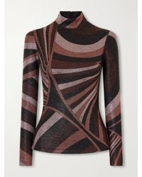 PUCCI - Printed Stretch-Jersey Turtleneck Top - Lyst