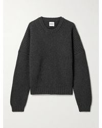 KHAITE - Manuela Pullover Aus Geripptem Kaschmir - Lyst