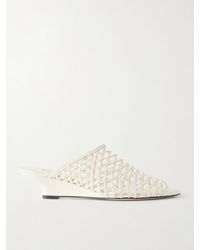 TOTEME - Woven Leather Wedge Mules - Lyst