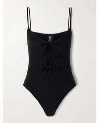 Lisa Marie Fernandez - Tie-Detailed Crepe Swimsuit - Lyst